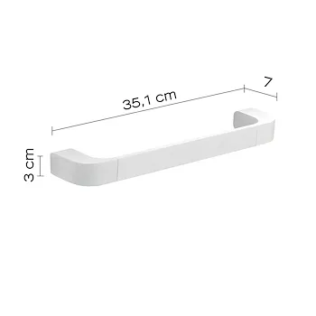Outline maniglione porta salviette 35 cm bianco matt codice prod: 000032212235000 product photo Foto1 L2