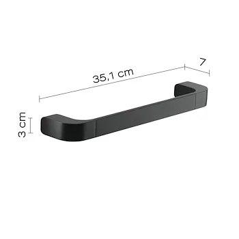 Outline maniglione porta salviette 35 cm nero matt codice prod: 000032211435000 product photo Foto1 L2