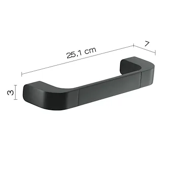 Outline porta salviette 25 cm nero opaco codice prod: 000032211425000 product photo Foto1 L2