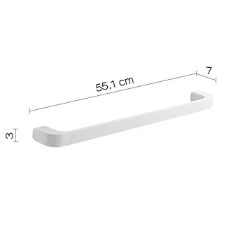 Outline porta salviette 55 cm bianco opaco codice prod: 000032212255000 product photo Foto1 L2
