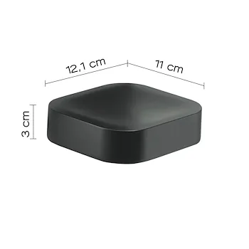 Outline porta sapone a parete nero opaco codice prod: 000032121400000 product photo Foto1 L2