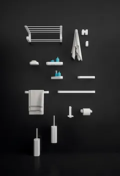 Outline porta scopino wc da terra bianco opaco codice prod: 000032342200000 product photo Foto2 L2