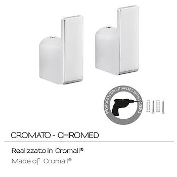 Pirenei appendiabiti 2 pezzi cromato codice prod: 0000PI271300000 product photo Foto2 L2