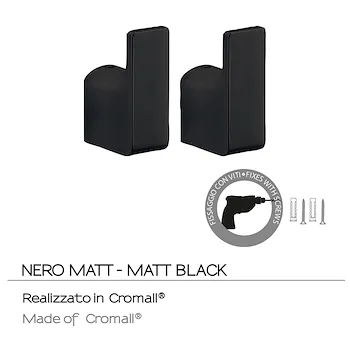 Pirenei appendiabiti 2 pezzi nero opaco codice prod: 0000PI271400000 product photo Foto2 L2