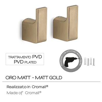 Pirenei appendiabiti 2 pezzi oro opaco codice prod: 0000PI278800000 product photo Foto2 L2