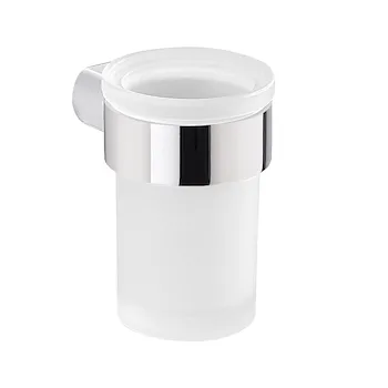 Pirenei bicchiere portaspazzolini cromato con vetro satinato codice prod: 0000PI101300000 product photo Foto1 L2