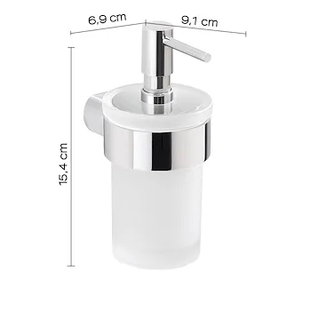 Pirenei dispenser sapone a parete cromato e vetro satinato codice prod: 0000PI811300000 product photo Foto1 L2