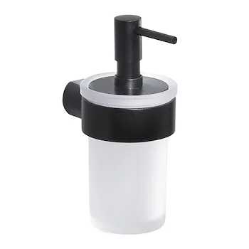 Pirenei dispenser sapone a parete nero opaco e vetro satinato codice prod: 0000PI811400000 product photo Default L2