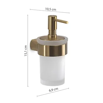 Pirenei dispenser sapone a parete oro opaco e vetro satinato codice prod: 0000PI818800000 product photo Foto1 L2