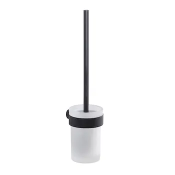 Pirenei porta scopino a parete cromato spazzolato e vetro satinato codice prod: 0000PI333800003 product photo Default L2