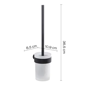 Pirenei porta scopino a parete cromato spazzolato e vetro satinato codice prod: 0000PI333800003 product photo Foto1 L2