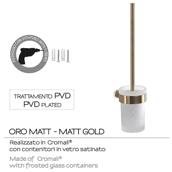 Pirenei porta scopino a parete grigio lucido e vetro satinato codice prod: 0000PI338800003 product photo Foto2 L2