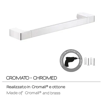 Pirenei portasalviette 35cm a parete cromato codice prod: 0000PI211335000 product photo Foto1 L2
