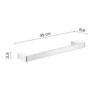 Pirenei portasalviette 35cm a parete cromato codice prod: 0000PI211335000 product photo Foto2 L2