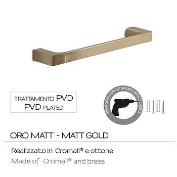 Pirenei portasalviette 35cm a parete oro opaco codice prod: 0000PI218835000 product photo Foto2 L2