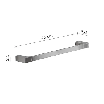 Pirenei portasalviette 45cm a parete cromato spazzolato codice prod: 0000PI213845000 product photo Foto1 L2