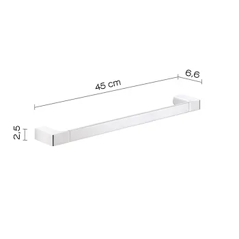 Pirenei portasalviette 60cm a parete cromato codice prod: 0000PI211360000 product photo Foto1 L2