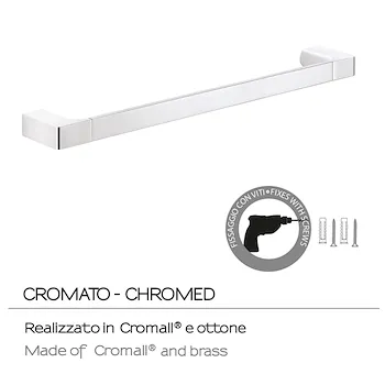 Pirenei portasalviette 60cm a parete cromato codice prod: 0000PI211360000 product photo Foto2 L2