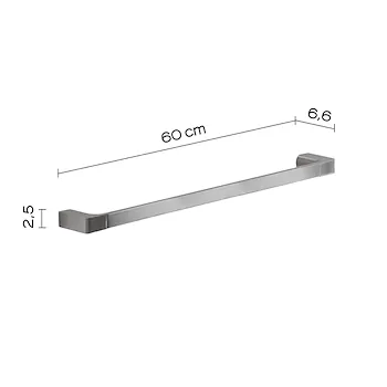 Pirenei portasalviette 60cm a parete cromato spazzolato codice prod: 0000PI213860000 product photo Foto1 L2