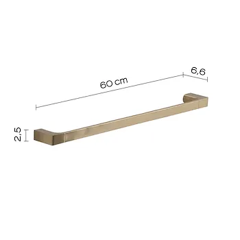 Pirenei portasalviette 60cm a parete oro opaco codice prod: 0000PI218860000 product photo Foto2 L2