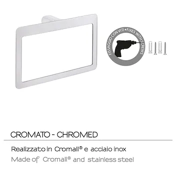 Pirenei portasalviette a parete cromato codice prod: 0000PI701300000 product photo Foto3 L2