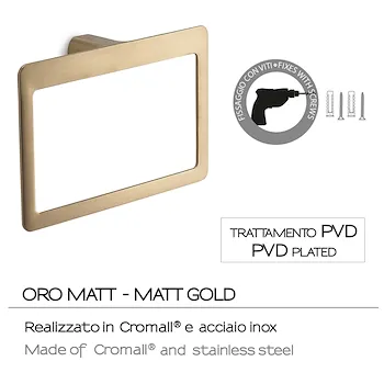 Pirenei portasalviette a parete oro opaco codice prod: 0000PI708800000 product photo Foto2 L2
