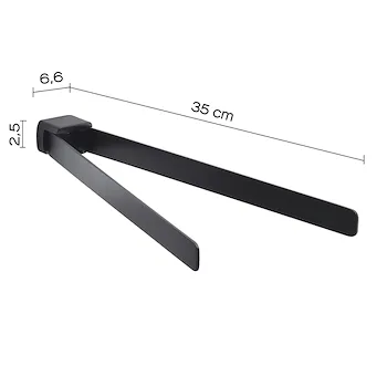 Pirenei portasalviette doppio snodo a parete nero opaco codice prod: 0000PI231400000 product photo Foto1 L2