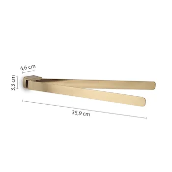 Pirenei portasalviette doppio snodo a parete oro opaco codice prod: 0000PI238800000 product photo Foto2 L2