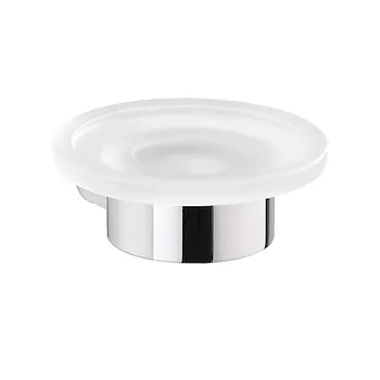 Pirenei portasapone cromato con contenitore in vetro satinato codice prod: 0000PI111300000 product photo Default L2