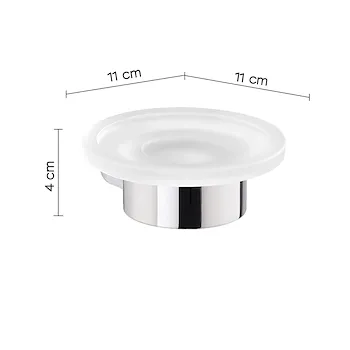 Pirenei portasapone cromato con contenitore in vetro satinato codice prod: 0000PI111300000 product photo Foto1 L2