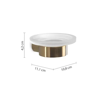 Pirenei portasapone oro opaco con contenitore in vetro satinato codice prod: 0000PI118800000 product photo Foto1 L2