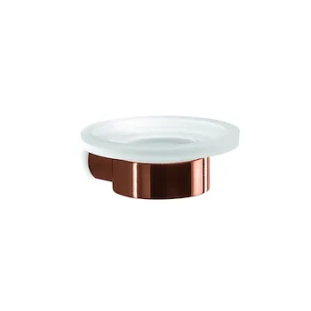 Pirenei portasapone oro rosa con contenitore in vetro satinato codice prod: 0000PI118200000 product photo Default L2