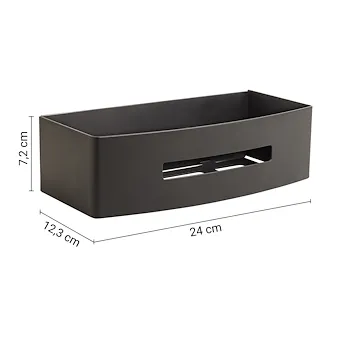 Poeseidon porta oggetti doccia rettangolare nero opaco codice prod: 77181400000 product photo Foto1 L2