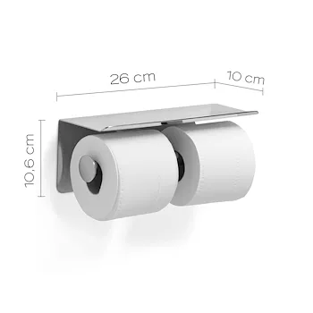 Porta rotolo doppio con coperchio lucido cromato codice prod: 000023391300000 product photo Foto1 L2