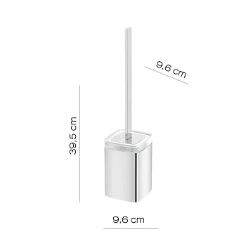 Porta scopino wc a parete cromato con ciuffo in setole codice prod: 0000A0331300000 product photo Foto1 L2