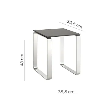 Prima Classe sgabello da bagno 43 cm con seduta nera e gambe antracite codice prod: 000060738500000 product photo Foto1 L2