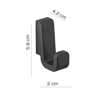 Samoa gancio appendi abiti nero 2 pezzi codice prod: 0000A8271400000 product photo Foto1 L2