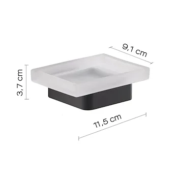 Samoa porta sapone a parete nero codice prod: 0000A8111400000 product photo Foto1 L2