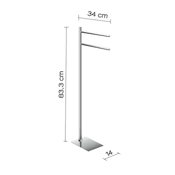 Trilly piantana porta salviette 2 bracci cromato codice prod: 0000TR311300000 product photo Foto1 L2