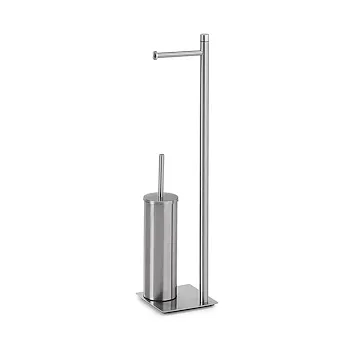 Trilly piantana porta salviette 2 bracci e porta scopino cromato spazzolato codice prod: 0000TR323800000 product photo Foto1 L2