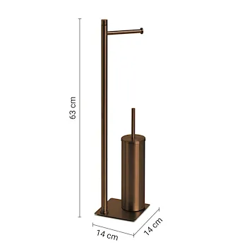 Trilly piantana porta salviette 2 bracci e porta scopino oro rosa codice prod: 0000TR328200000 product photo Foto1 L2