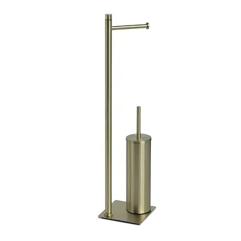 Trilly piantana porta salviette 2 bracci e porta scopino oro spazzolato codice prod: 0000TR328800000 product photo Default L2