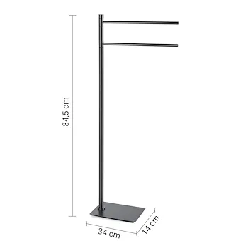 Trilly piantana porta salviette 2 bracci grigio lucido codice prod: 0000TR318100000 product photo Foto1 L2