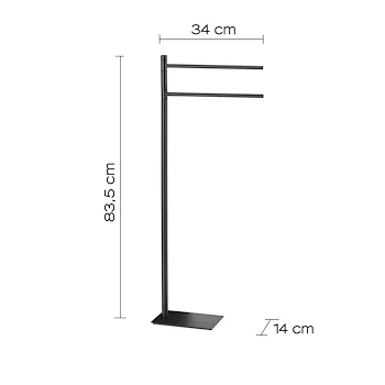 Trilly piantana porta salviette 2 bracci nero opaco codice prod: 0000TR311400000 product photo Foto1 L2