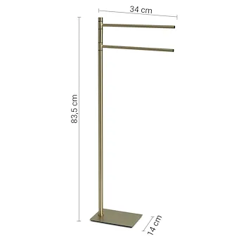 Trilly piantana porta salviette 2 bracci oro spazzolato codice prod: 0000TR318800000 product photo Foto1 L2