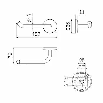 Colorella a23250 porta rotolo cromato codice prod: A23250CR007 product photo Foto1 L2