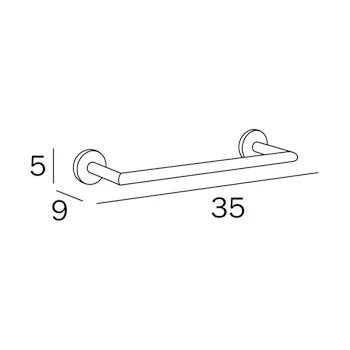 Gealuna a1018e porta salviette senza placca 30 cm cromato codice prod: A1018ECR product photo Foto1 L2