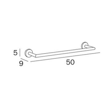 Gealuna a1018f porta salviette senza placca 45 cm cromato codice prod: A1018FCR product photo Foto1 L2