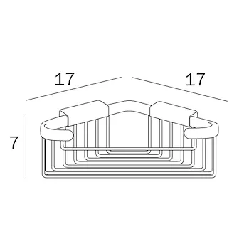 Hotellerie a0449h cestino angolare cromato codice prod: A0449HCR product photo Foto1 L2