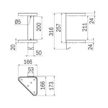 Hotellerie angolare a parete con 2 ripiani in PMMA, finitura inox codice prod: A04320AL02 product photo Foto1 L2